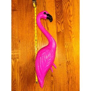 Blow Mold 20" Pink Flamingo Plastic Yard Decoration